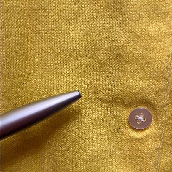 Yellow Women's Sweater Cardigan Button front - Picture 5 of 8